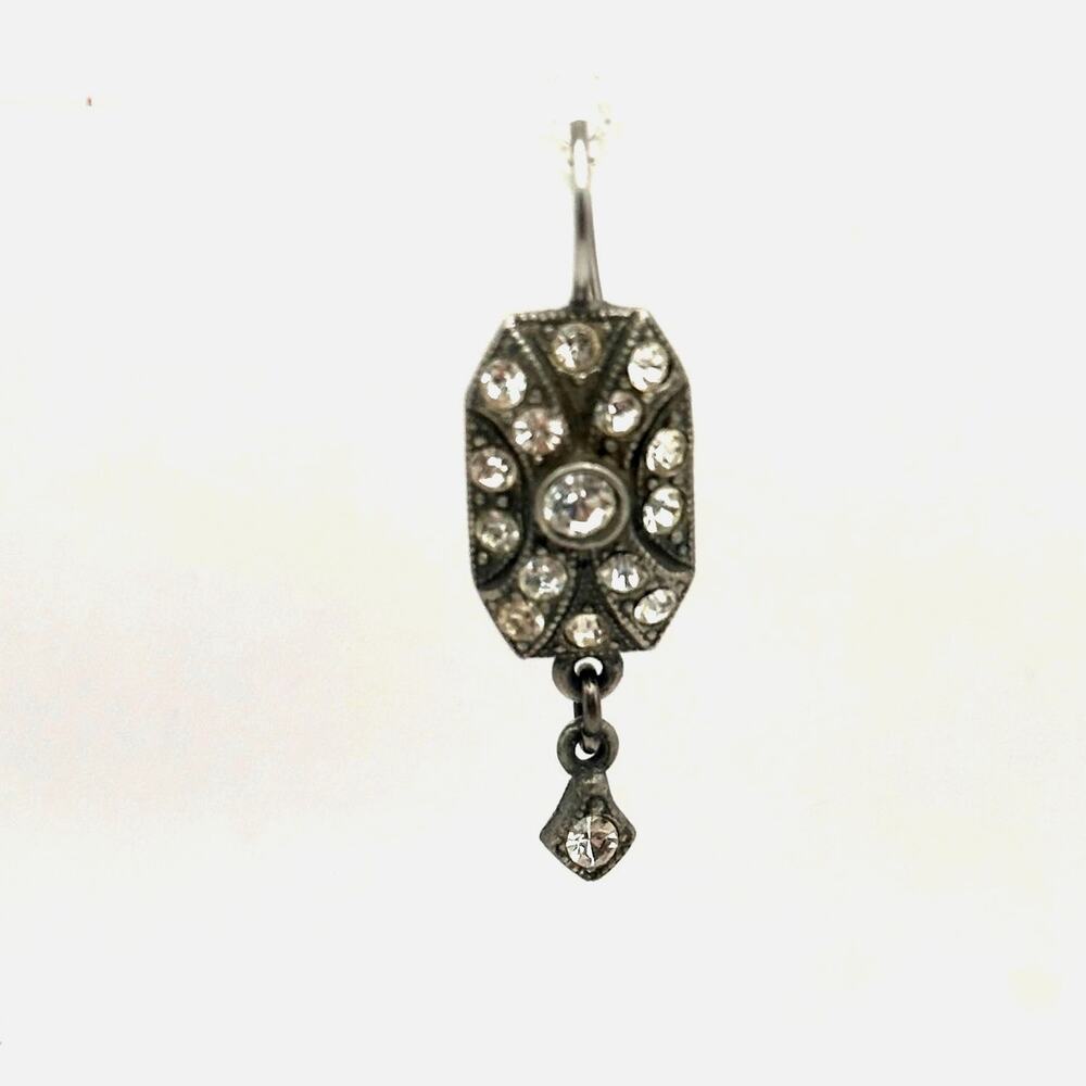 Ben Amun Earring Retro Vintage Signed Dangle Drop Art Deco Jewelry